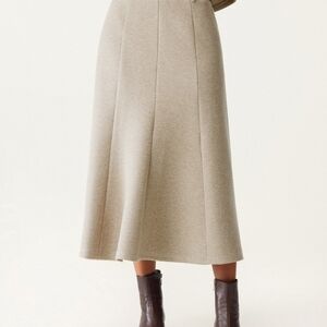 H&M Beige Midi Skirt